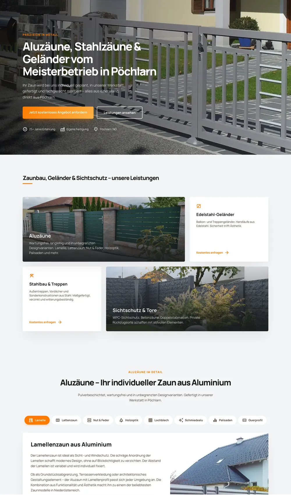 Website-Referenz Zäune Zemann, Zäune & Tore aus Niederösterreich. Webdesign und Homepage mit SEO und GEO von der Agentur LISN.