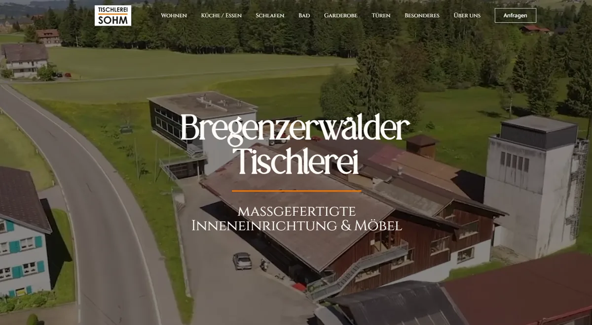 Tischlerei Sohm: Website für echtes Bregenzerwälder Handwerk