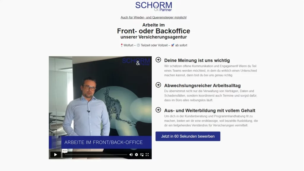 Schorm Landingpage